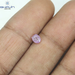 0.31 CT Rough Shape Natural Diamond Pink Color SI Clarity (3.25 MM)