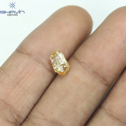 0.85 CT Rough Shape Natural Diamond Orange Color VS2 Clarity (6.51 MM)