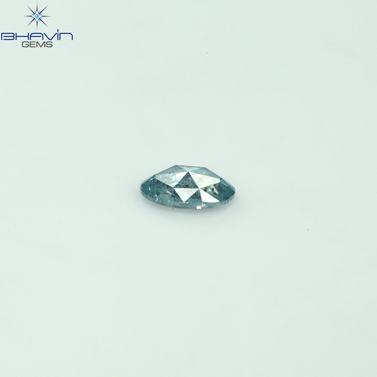 0.22 CT オーバルシェイプ 天然ダイヤモンド ブルーカラー I2 クラリティ (4.78 MM)