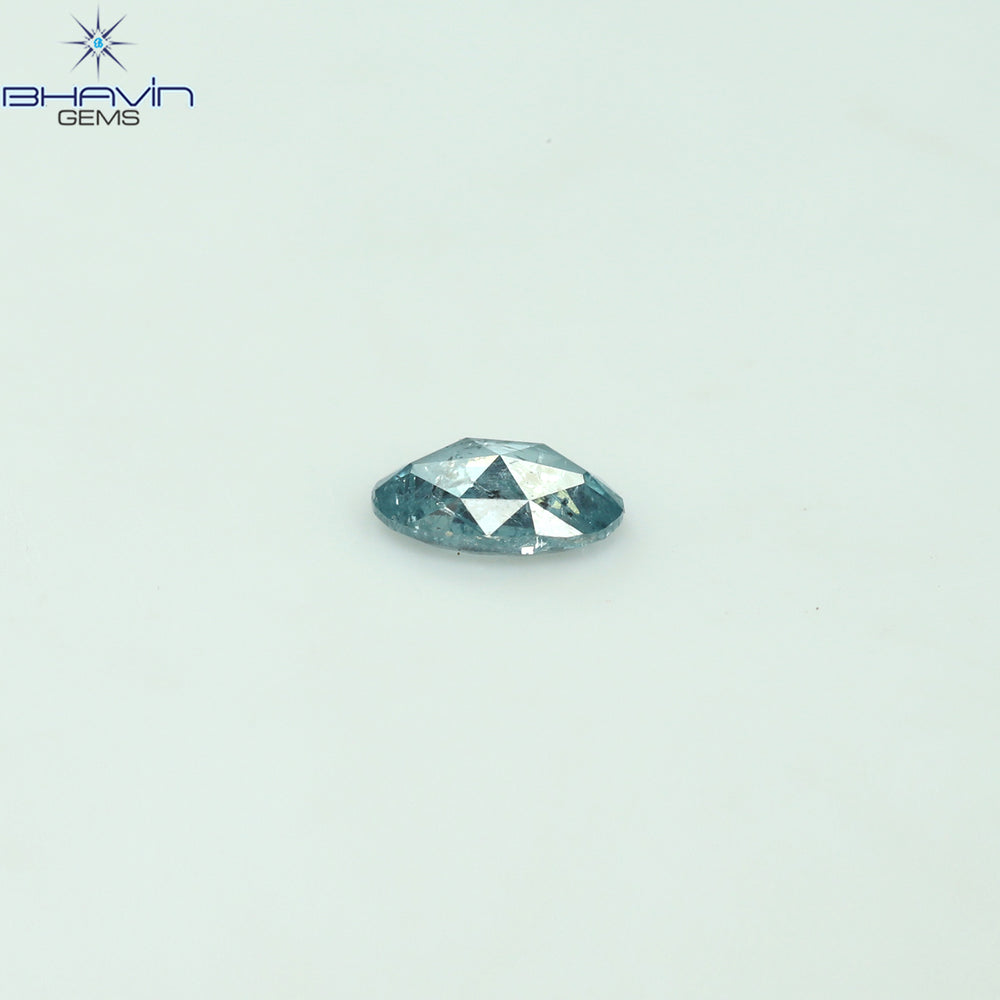 0.22 CT Oval Shape Natural Diamond Blue Color I2 Clarity (4.78 MM)
