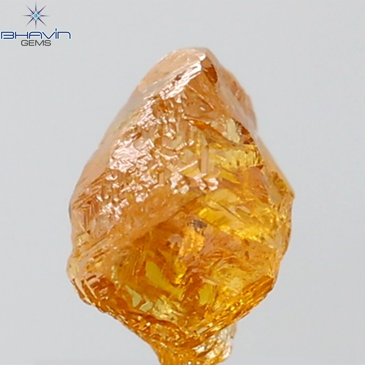 0.70 CT Rough Shape Natural Diamond Orange Color SI1 Clarity (4.80 MM)