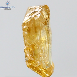 0.85 CT Rough Shape Natural Diamond Orange Color VS2 Clarity (6.51 MM)