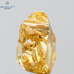 0.54 CT Rough Shape Natural Diamond Orange Color VS Clarity (4.50 MM)