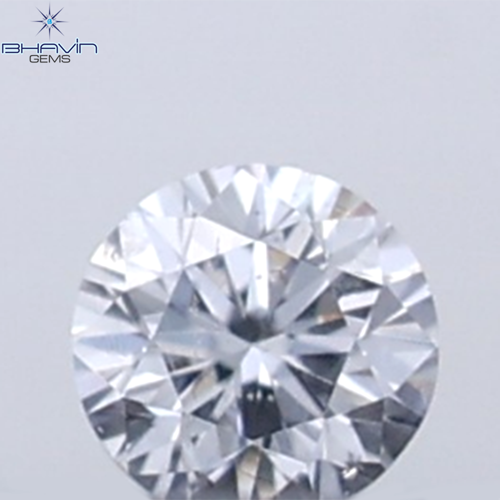 0.02 CT Round Cut Natural Diamond Grey Blue Color VS2 Clarity