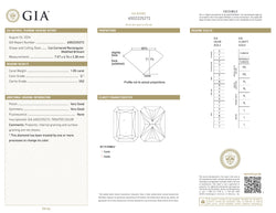 GIA Certified 1.05 CT Radiant Diamond White (G) Color Natural Diamond VS2 Clarity (7.57 MM)