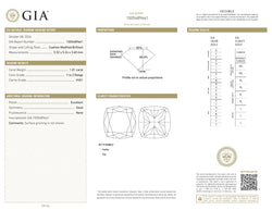 GIA Certified 1.01 CT Cushion Diamond Y To Z Color Natural Diamond VVS1 Clarity (5.52 MM)