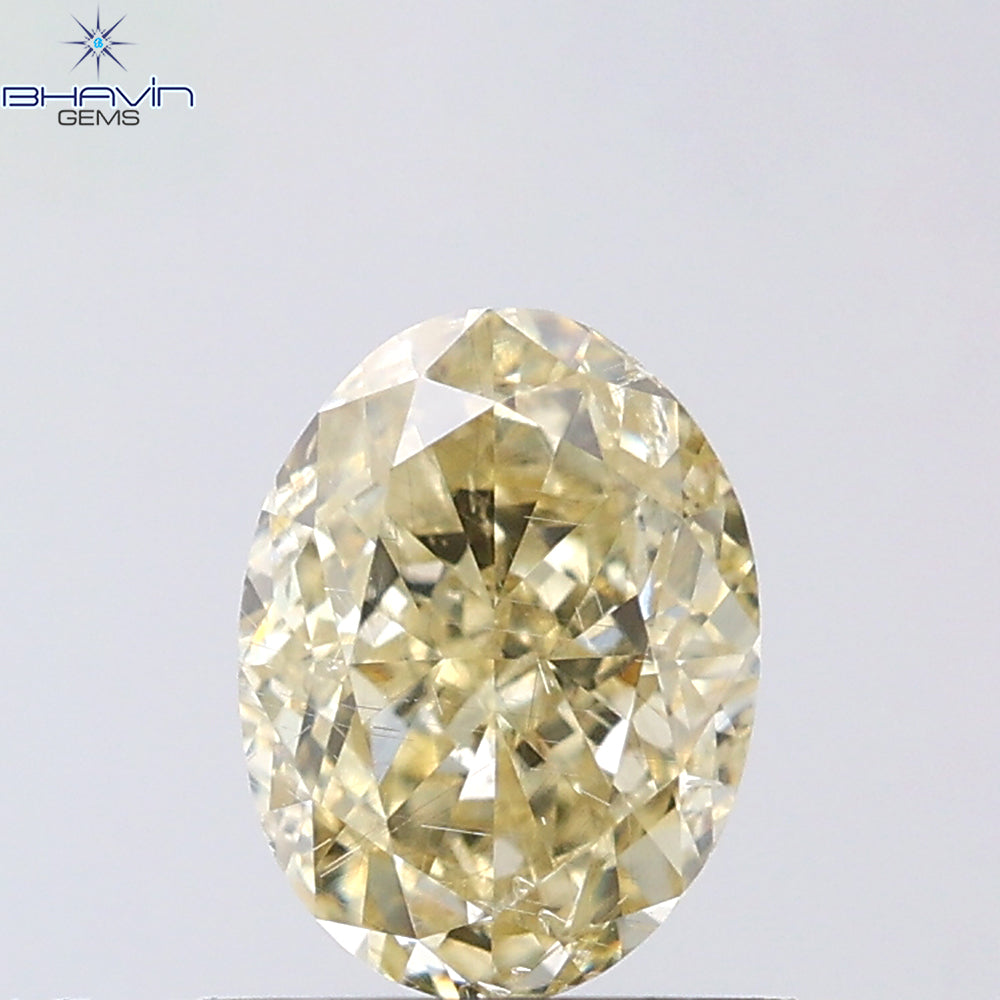 1.01 CT Oval Shape Natural Diamond Yellow Color SI2 Clarity (6.69 MM)