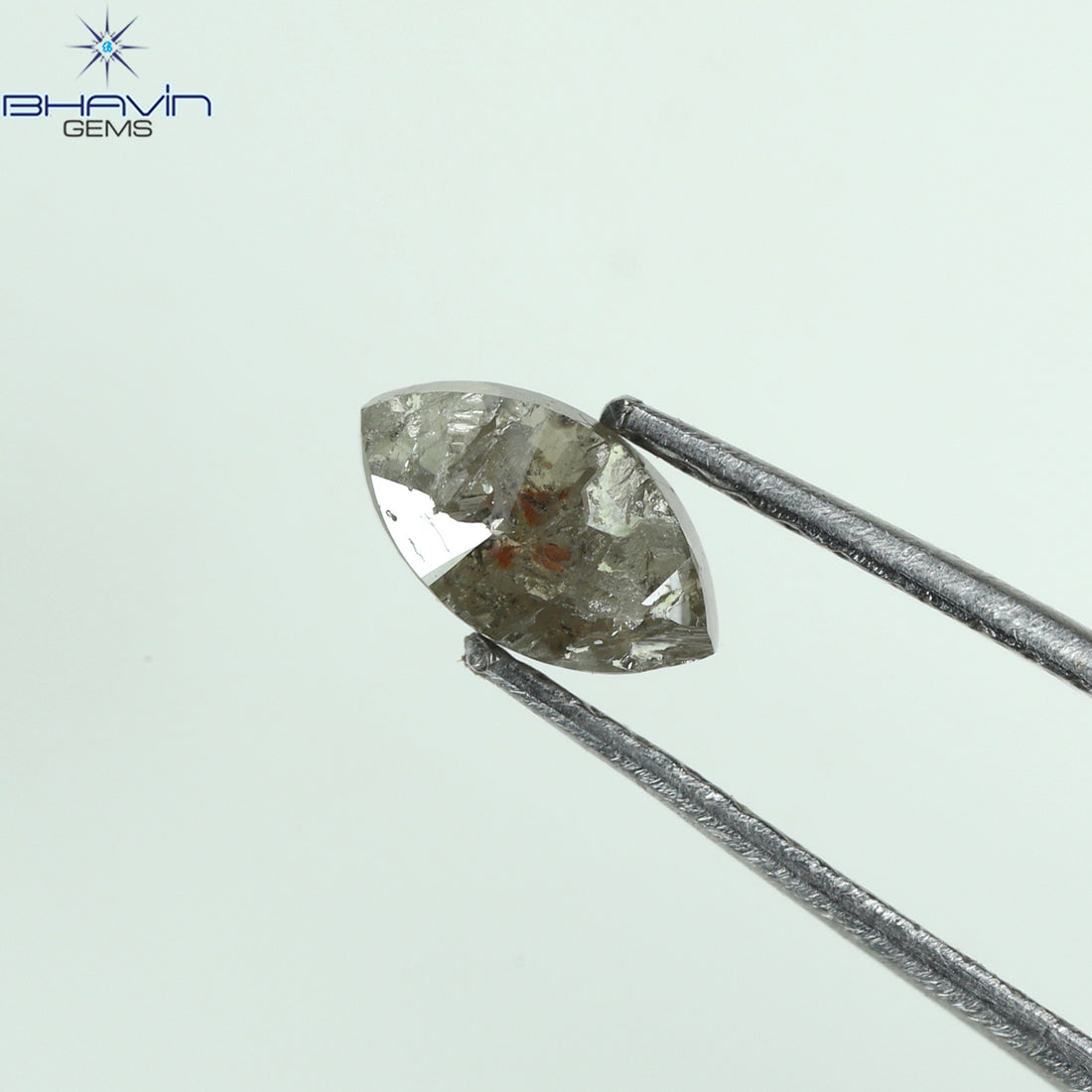 0.44 CT マーキスシェイプ 天然ルースダイヤモンド ブラウンカラー I3 クラリティ (6.40 MM)