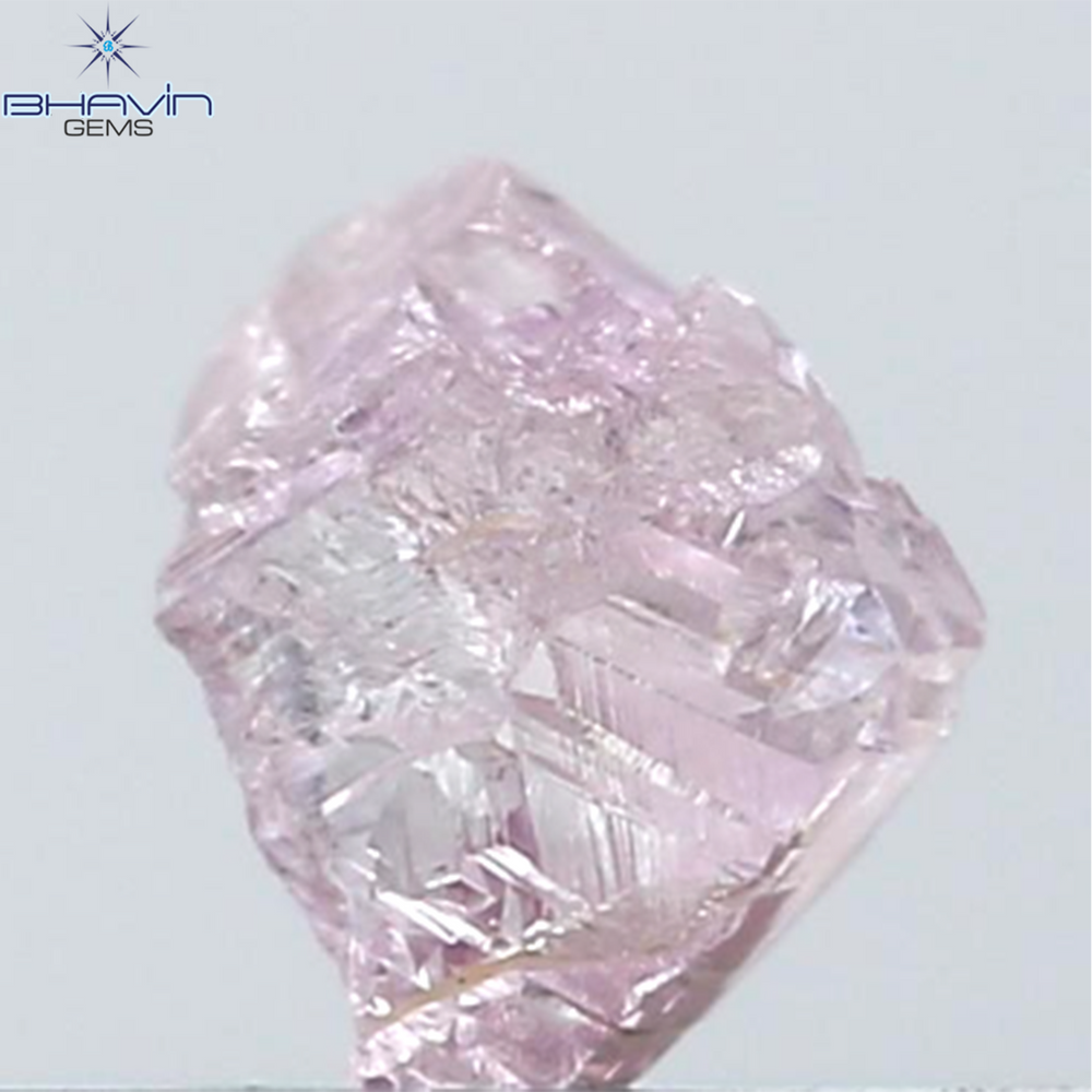 0.35 CT Rough Shape Natural Diamond Pink Color SI Clarity (3.45 MM)