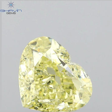 GIA認定 1.00 CT ハートダイヤモンド イエローカラー 天然ルースダイヤモンド (6.30 MM)