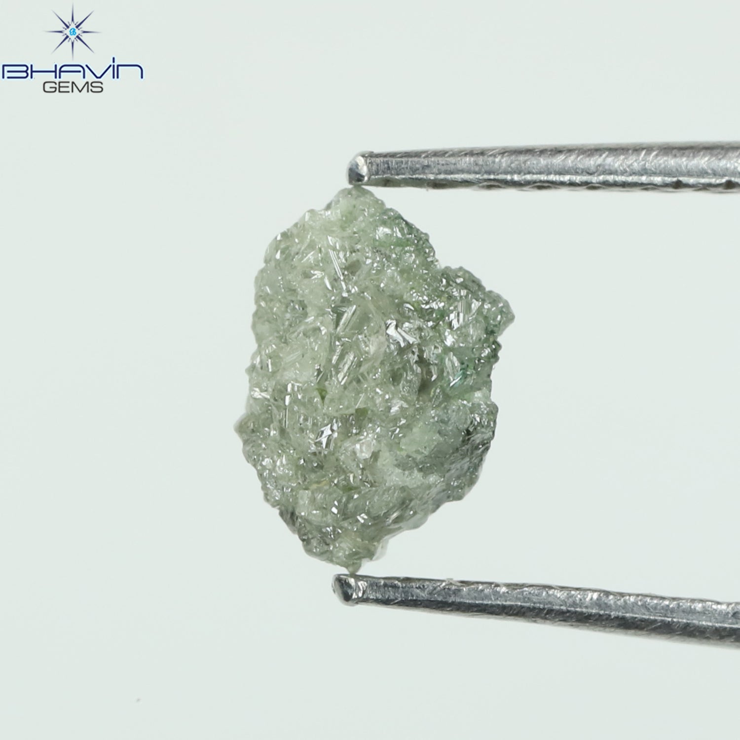 0.87 CT Rough Shape Natural Diamond Green Color I3 Clarity (5.15 MM)