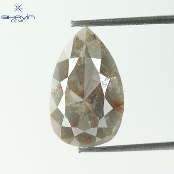 2.78 CT ペアシェイプ 天然ルースダイヤモンド ソルト＆ペッパーカラー I3 クラリティ (12.68 MM)