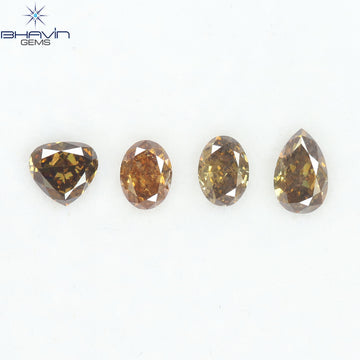 1.13 CT/4 Pcs Natural Mix Diamond Brown Color Clarity VS (5.44 MM)