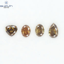 1.13 CT/4 Pcs Natural Mix Diamond Brown Color Clarity VS (5.44 MM)