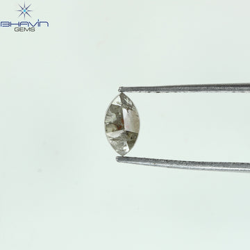 0.44 CT マーキスシェイプ 天然ルースダイヤモンド ブラウンカラー I3 クラリティ (6.40 MM)