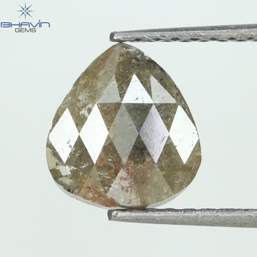 1.21 Pear Shape Natural Loose Diamond Brown Color I3 Clarity (8.05 MM)