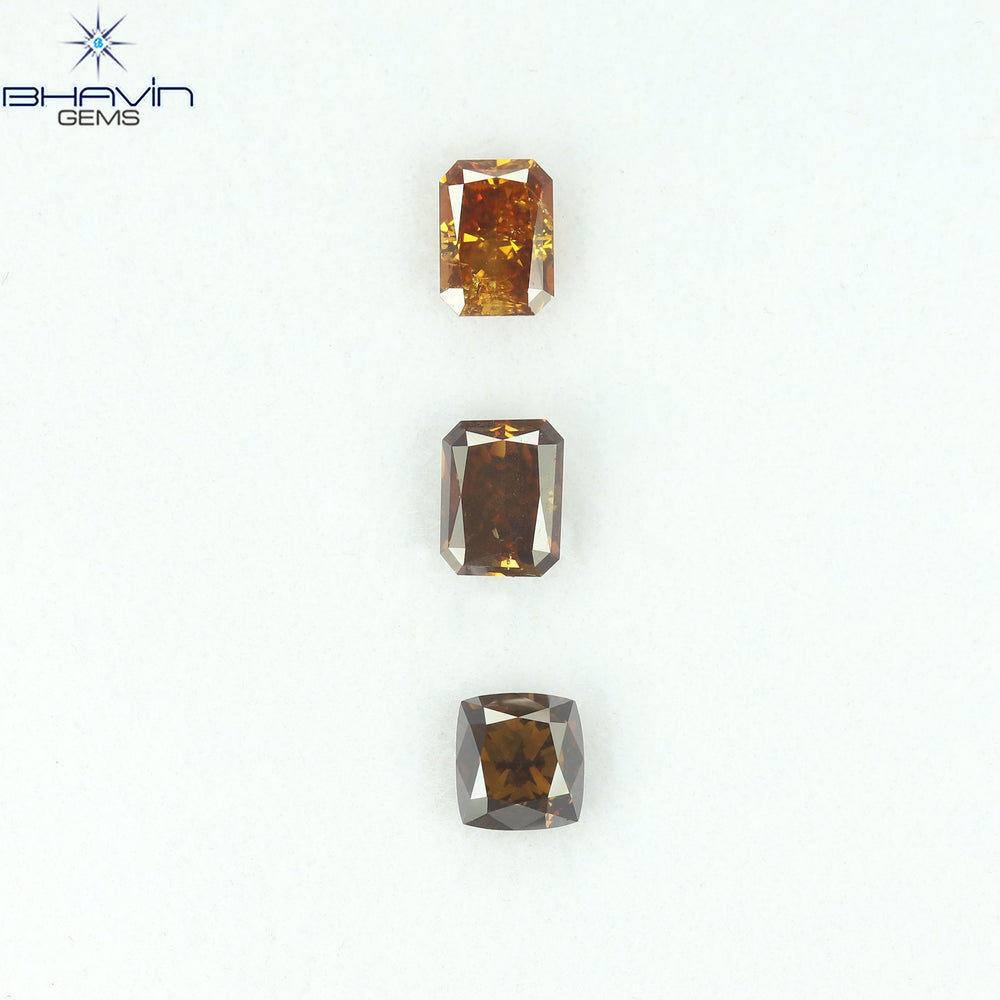 1.42 CT/3 Pcs Natural Mix Diamond Mix Fancy Color Clarity SI (4.86 MM)
