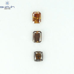 1.42 CT/3 Pcs Natural Mix Diamond Mix Fancy Color Clarity SI (4.86 MM)