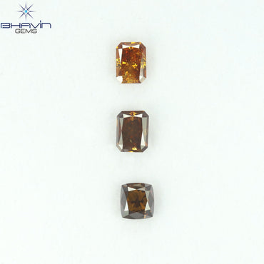 1.42 CT/3 Pcs Natural Mix Diamond Mix Fancy Color Clarity SI (4.86 MM)
