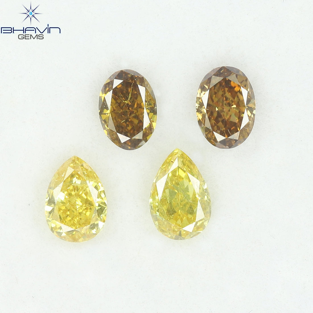 0.85 CT/4 Pcs Natural Mix Diamond Mix Fancy Color Clarity SI (4.62 MM)