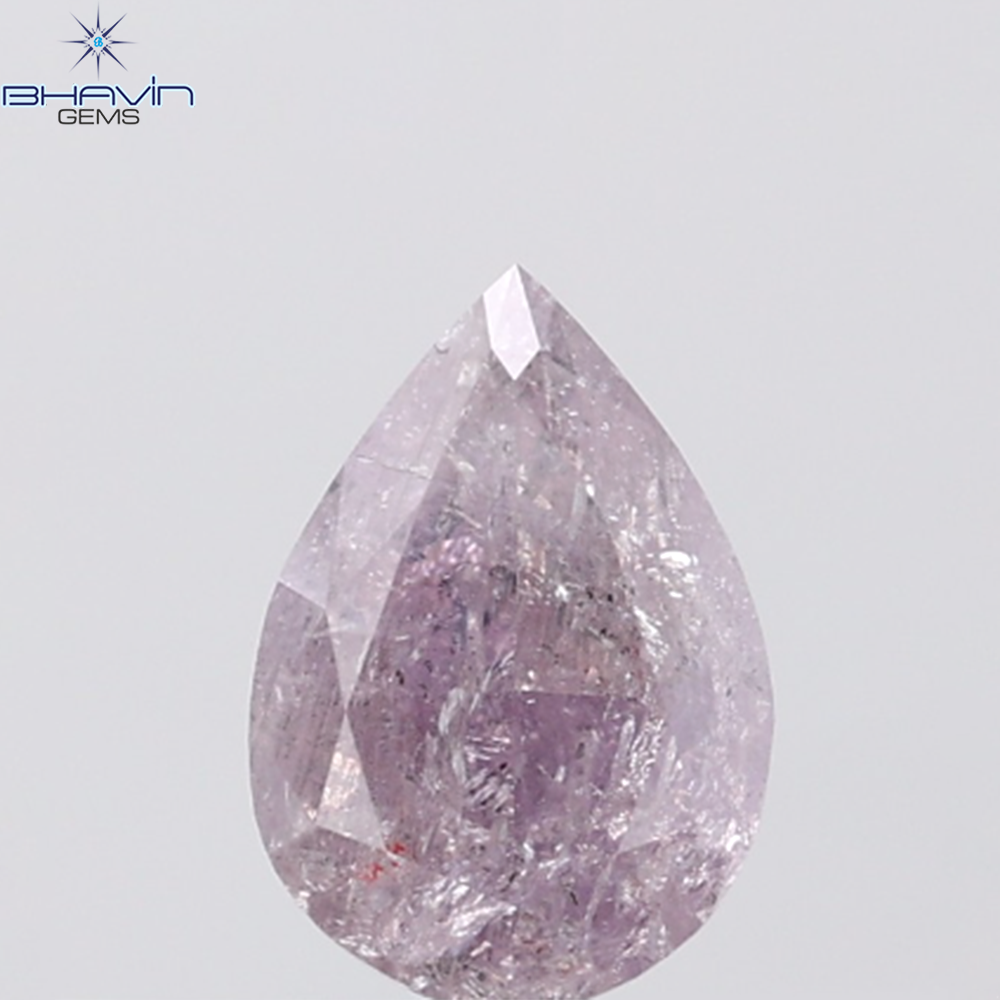 GIA Certified 2.35 CT Pear Diamond Natural Brownish Purplish Pink Color (10.14 MM)