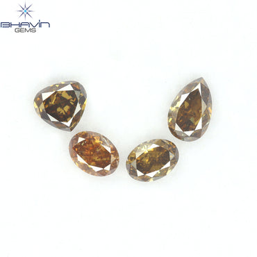 1.13 CT/4 Pcs Natural Mix Diamond Brown Color Clarity VS (5.44 MM)