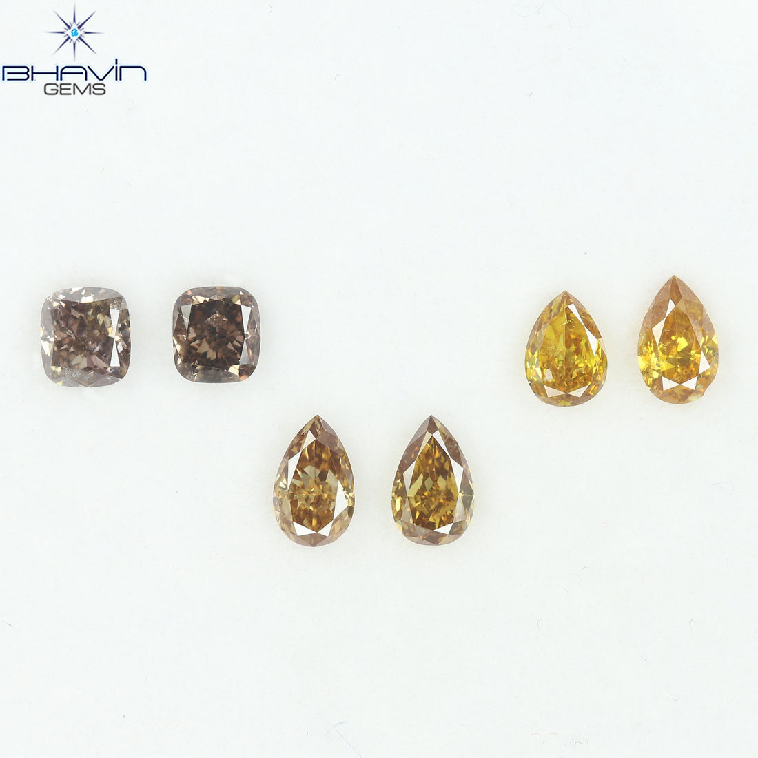 1.33 CT/6 Pcs Natural Mix Diamond Mix Fancy Color Clarity SI (4.92 MM)