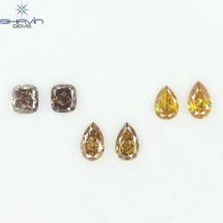 1.33 CT/6 Pcs Natural Mix Diamond Mix Fancy Color Clarity SI (4.92 MM)