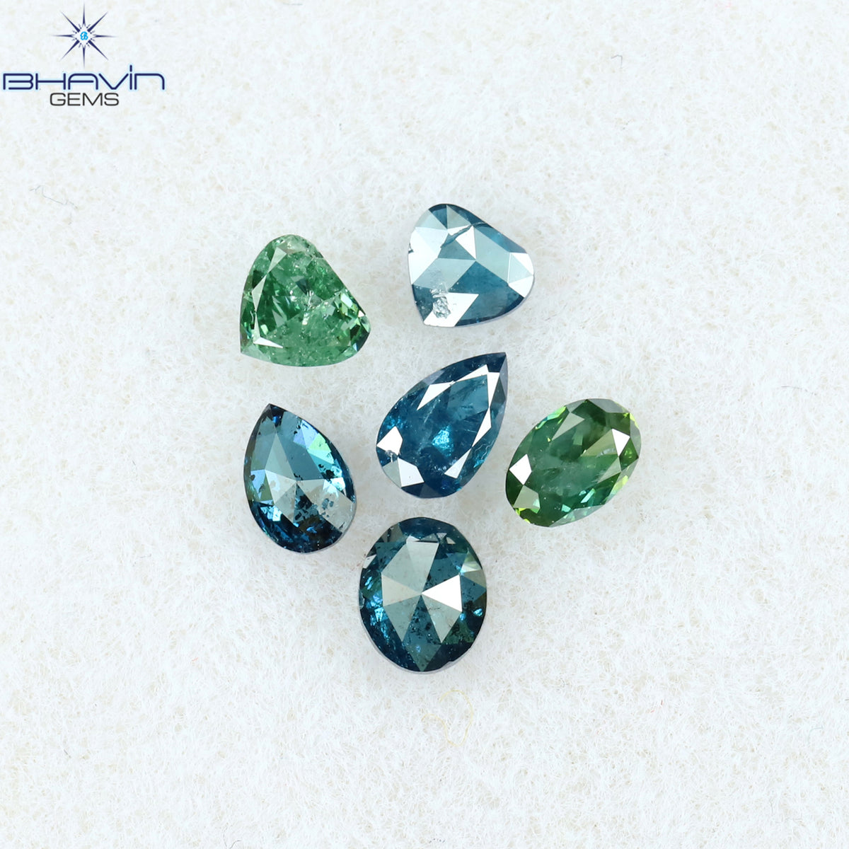 0.49 CT/6 PCS ミックスダイヤモンド 天然ダイヤモンド ミックスダイヤモンド I2 クラリティ (3.85 MM)