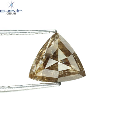 1.42 CT Triangle Shape Brown Diamond Natural Loose Diamond I3 Clarity (7.50 MM)