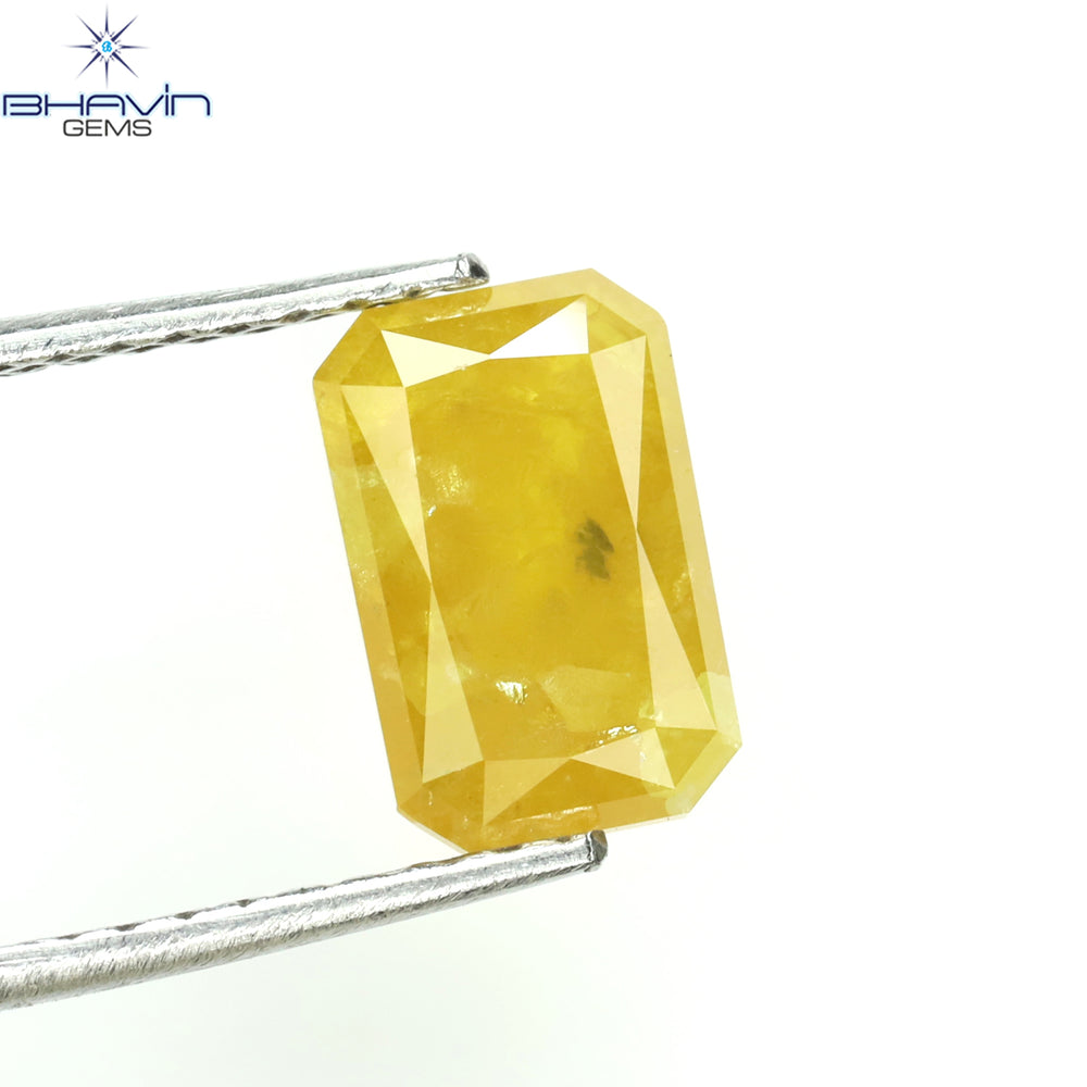 1.92 CT Radiant Shape Natural Diamond Yellow Color I3 Clarity (8.31 MM)