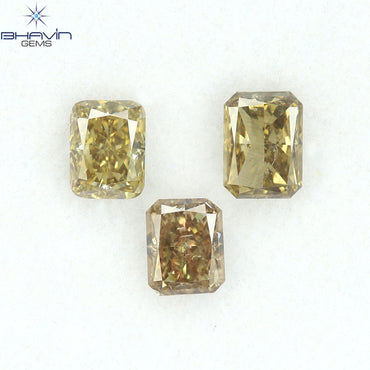 0.86 CT/3 Pcs Natural Mix Diamond Brown Color Clarity SI (4.50 MM)