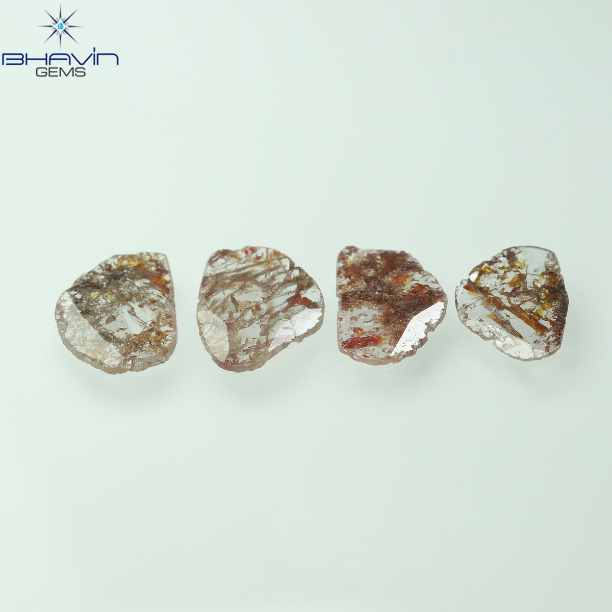 3.57 CT/5 ピース スライス シェイプ ナチュラル ルース ダイヤモンド ブラウン カラー I3 クラリティ (11.59 MM)