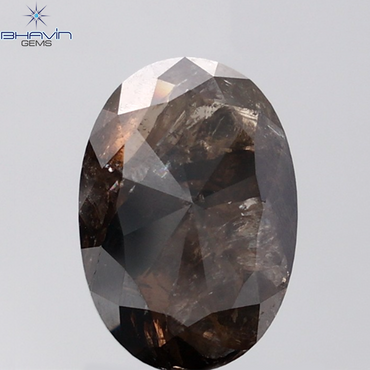 1.49 CT オーバルシェイプ 天然ダイヤモンド ソルトアンドペーパーカラー I3 クラリティ (8.15 MM)