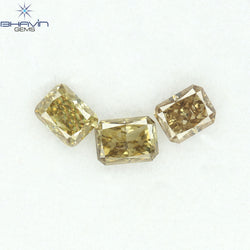 0.86 CT/3 Pcs Natural Mix Diamond Brown Color Clarity SI (4.50 MM)