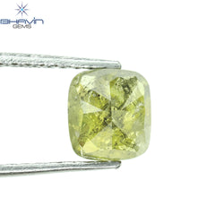 1.08 CT Cushion Diamond Natural Loose Diamond Green Color I3 Clarity (5.91 MM)