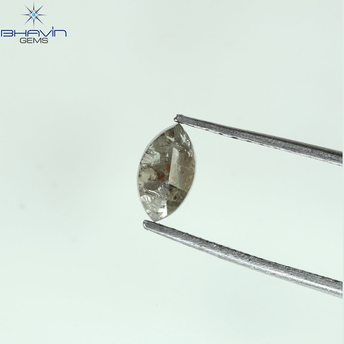 0.44 CT マーキスシェイプ 天然ルースダイヤモンド ブラウンカラー I3 クラリティ (6.40 MM)