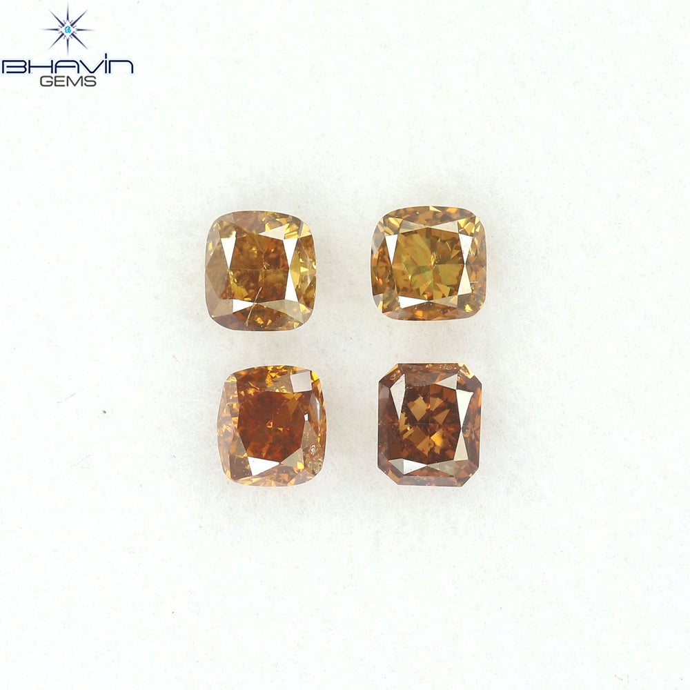 0.95 CT/4 Pcs Natural Mix Diamond Mix Fancy Color Clarity SI (3.53 MM)