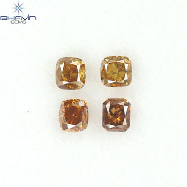 0.95 CT/4 Pcs Natural Mix Diamond Mix Fancy Color Clarity SI (3.53 MM)