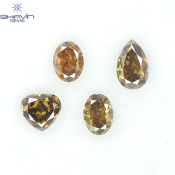 1.13 CT/4 Pcs Natural Mix Diamond Brown Color Clarity VS (5.44 MM)