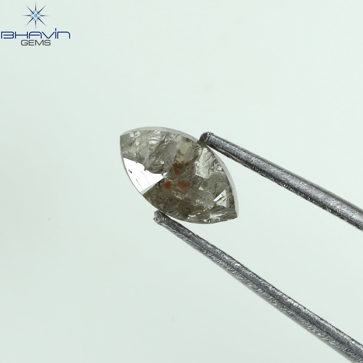 0.44 CT マーキスシェイプ 天然ルースダイヤモンド ブラウンカラー I3 クラリティ (6.40 MM)
