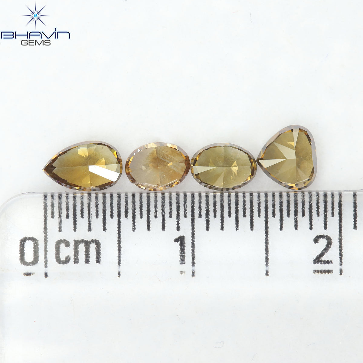 1.13 CT/4 Pcs Natural Mix Diamond Brown Color Clarity VS (5.44 MM)