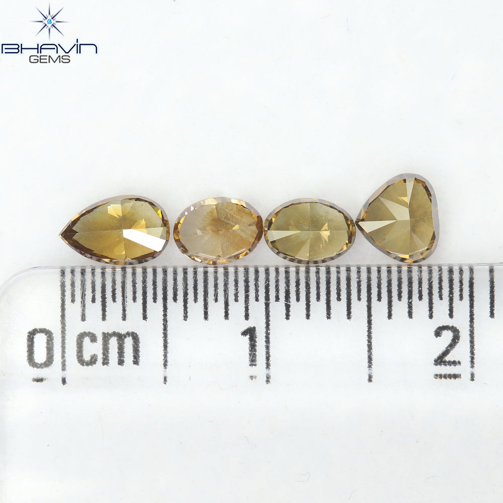 1.13 CT/4 Pcs Natural Mix Diamond Brown Color Clarity VS (5.44 MM)