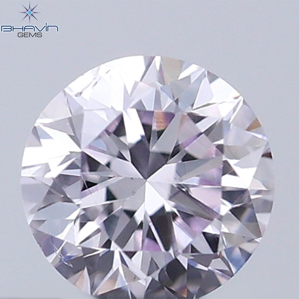 0.18 CT ラウンド ローズ カット シェイプ 天然ダイヤモンド ピンク色 I2 クラリティ (3.86 MM)