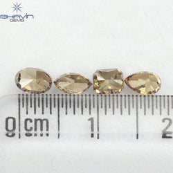 0.97 CT/4 Pcs Natural Mix Diamond Brown Color Clarity SI (4.78 MM)