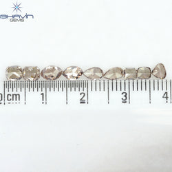 2.42 CT/9 Pcs Natural Mix Diamond Brown Pink Color Clarity SI (5.55 MM)