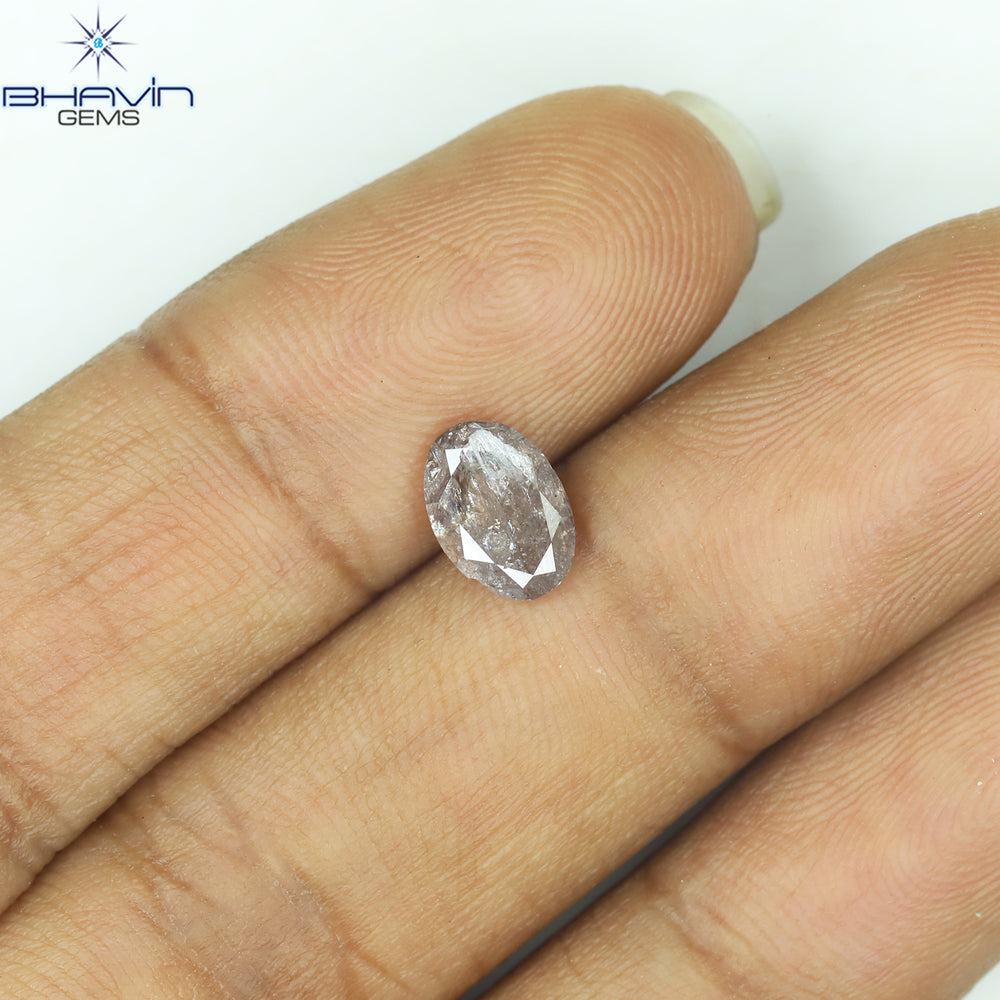 1.03 CT Oval Shape Natural Diamond Pink Color I3 Clarity (7.60 MM)