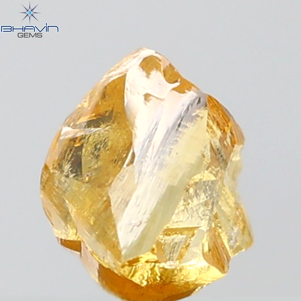 0.54 CT Rough Shape Natural Diamond Orange Color VS Clarity (4.50 MM)