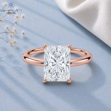 Solenne Radiant Cut Engagement Ring with Refined Floating Solitaire Design