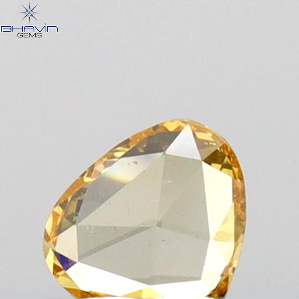 0.11 CT Heart Shape Natural Diamond Orange Color VS1 Clarity (3.85 MM)